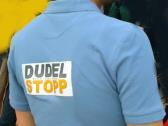 Dudelstopp auf Gema-Demonstration